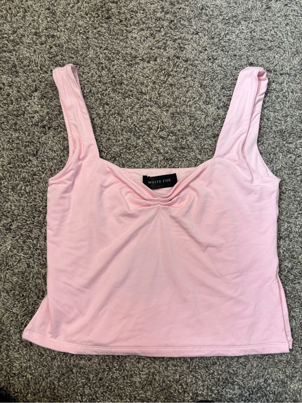White Fox Boutique Light Pink Square-Neck Tank